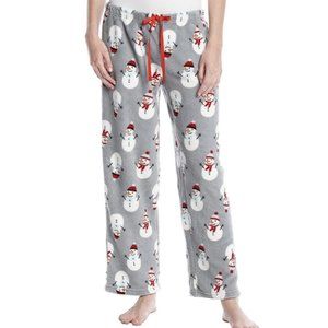 Juniors Zoe & Bella SNOWMEN Fleece Sleep Pants Xmas Stocking Size Sm Med XXL NWT